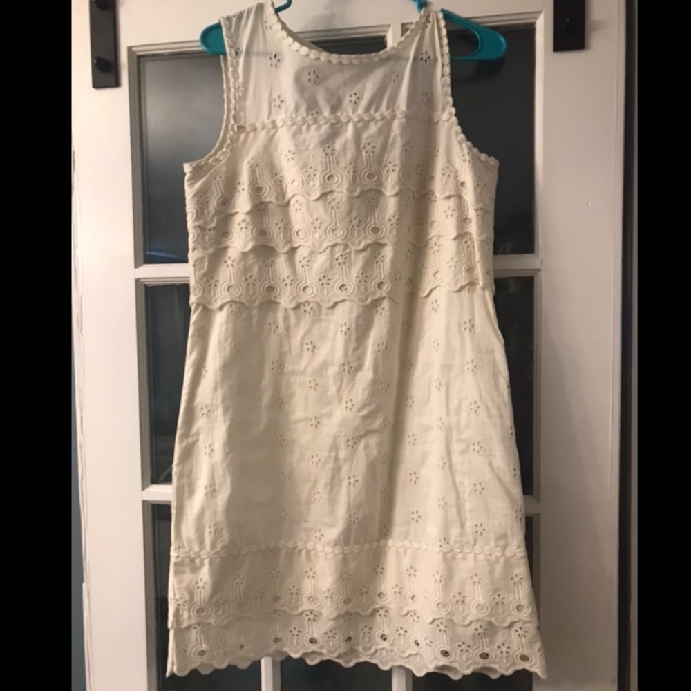 J crew white with eyelet detail